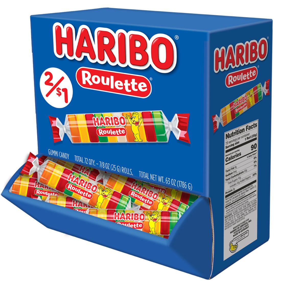 Haribo Roulette Counter Display 2/$1.00 72 ct. - Product Details